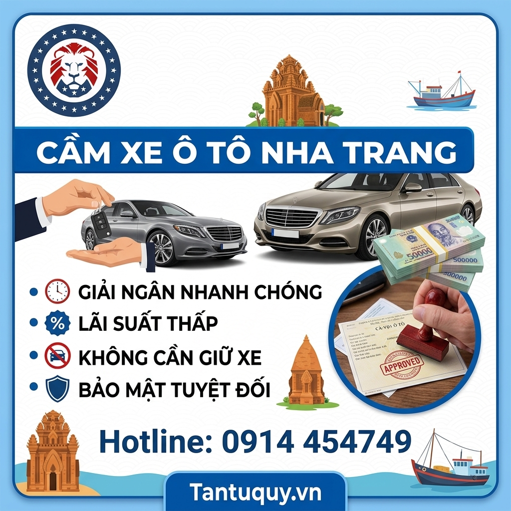 Dịch vụ cầm xe ô tô tại Nha Trang – Thủ tục nhanh, bảo mật, hỗ trợ tận nơi
